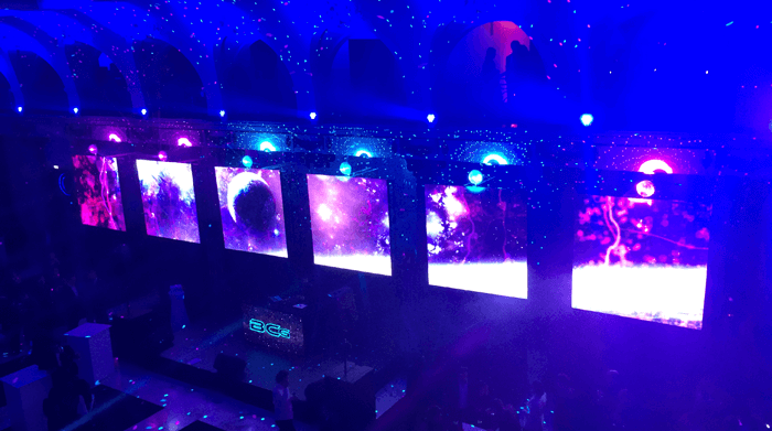 Mixe vj sur mur de Led