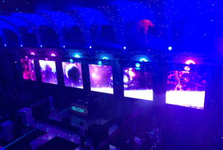Mixe vj sur mur de Led